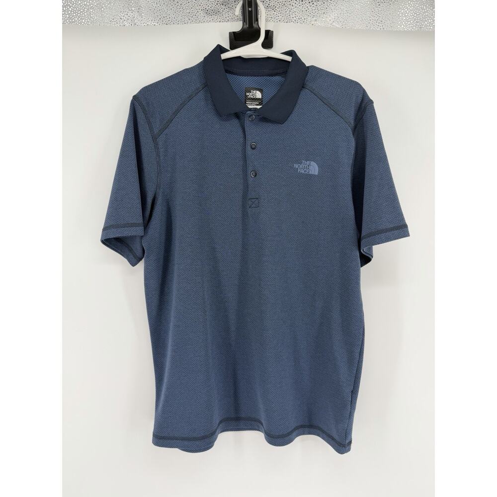 The North Face FlashDry Blue Short Sleeve Polo Shirt - Mens Size Medium